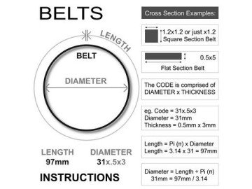 Belt BLS82-01 129x1mm