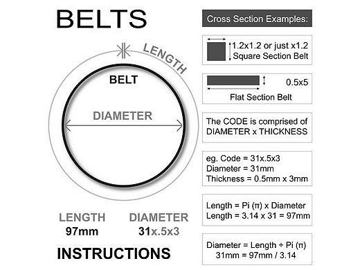 Ремък квадратен аудио 82.0x1.00