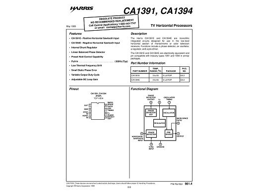 Интегрална схема  CA1391E DIP-8