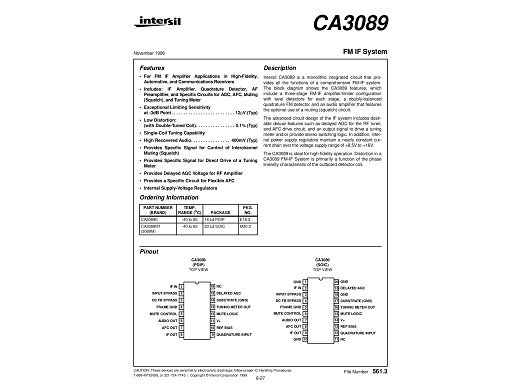 Интегрална схема  CA3089E