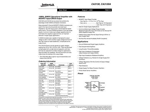 Интегрална схема  CA3130EZ