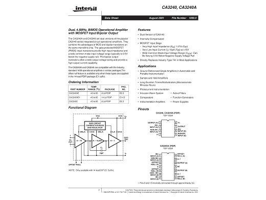 Интегрална схема  CA3240E