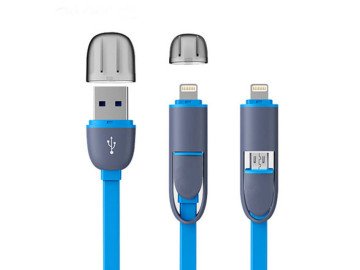 CABLE  2in1 dual lightning cable iphone5-micro usb