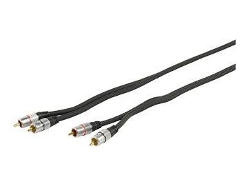 Кабел аудио видео чинчове 2RCA 2.5 метра GOLD