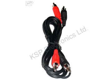 CABLE 2/2RCA BLACK 1.4m