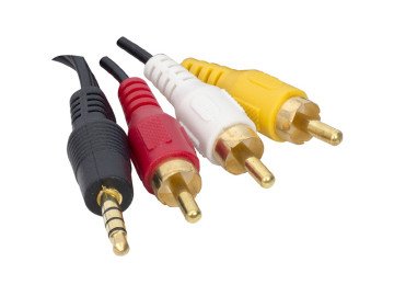 CABLE 3RCA to 3.5str.jack 4P 1.2m
