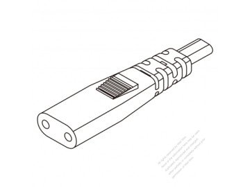 Захр.кабел CABLE AC 2x0.75 2 PIN ws-029