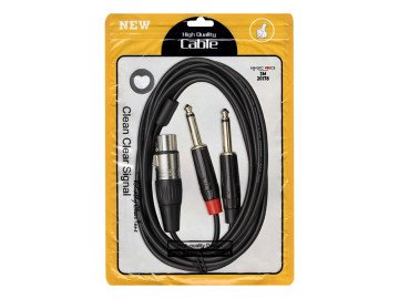 CABLE CANON Female Sock to 2 x 6.3mm Mono Jack 3m
