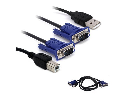 Кабел Dual Parallel USB Print Line +VGA switch