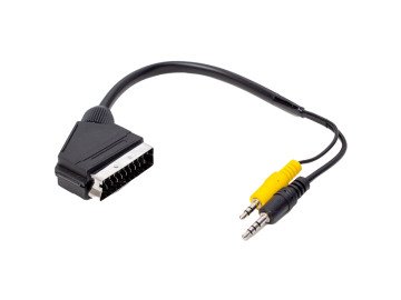 CABLE SCART-2x3.5mm 4 pins 0.4m