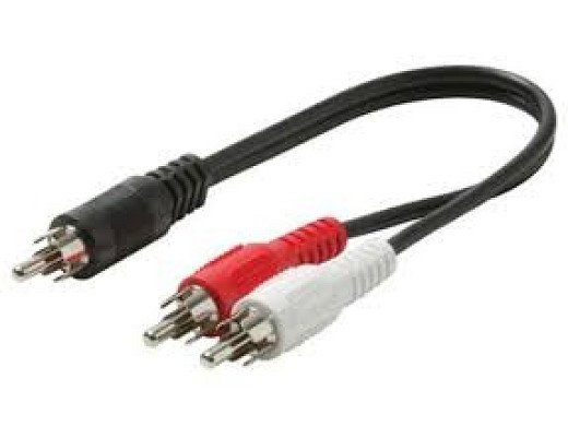 КАБЕЛ 1RCA-2RCA мъжки 0,4м