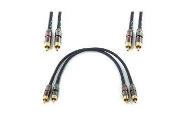 CABLE-606A 2x1RCA male Gold 0.7m