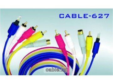 CABLE-627 3RCA,miniDIN 4p SVHS plug;Toshlink