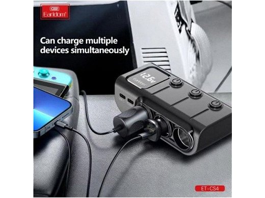 Разклонител/Сплитер за запалка ES-CS4 2usb cable 120W