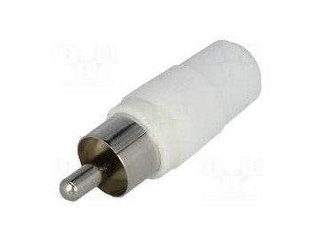 Конектор CC-003, RCA, мъжки бял