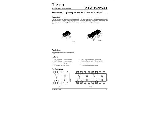 Интегрална схема  CNY74-4