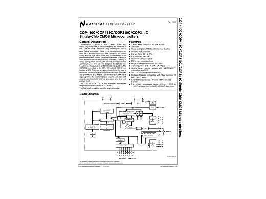 Интегрална схема  COP411L-PSZ/N