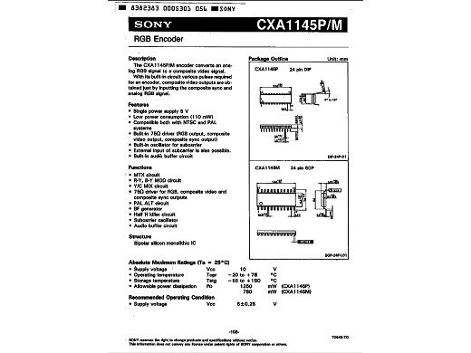 Интегрална схема CXA1145P