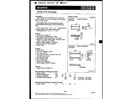 Интегрална схема  CXA1219P DIP-24