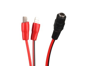 Кабел DC 5.5x2.5 мм женски към мъжки C45 (плосък терминал)
