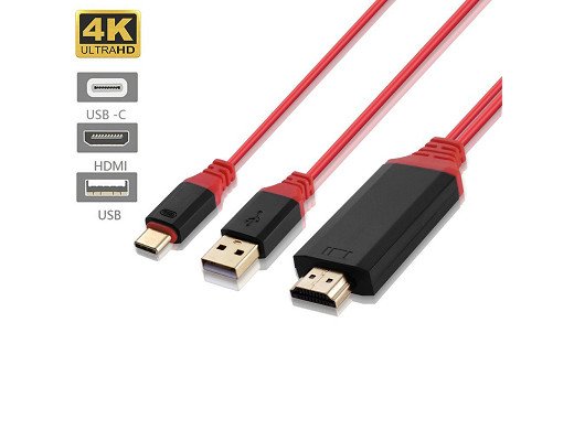 Кабел  USB Type-C към HDMI кабел адаптер Charging Function;MHL Android