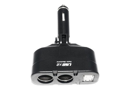 Разклонител за запалка 2 гнезда и 2 USB изходa 12V/24V