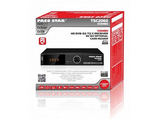 Декодер за цифрова телевизия DVB-T  tcs2060 combo hd dvb-s2/t2/c  card reader