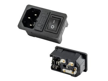 F256A 3P AC POWER MALE IC-214AS WITH SWITCH