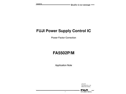 Интегр. схема FA5502M SOP-16