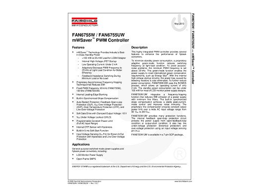 Интегрална схема FAN6755 SO-8