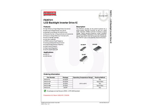 Интегрална схема  FAN7311G SSOP-20