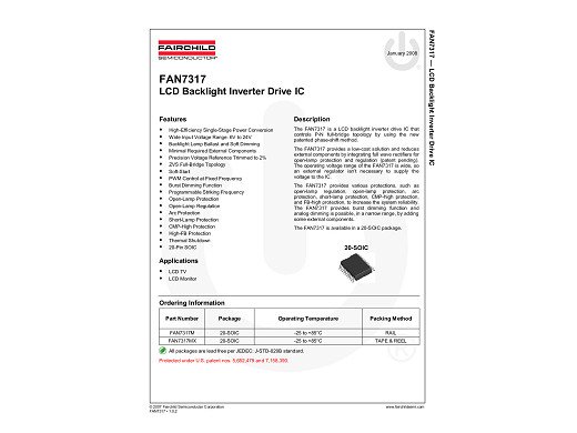 Интегрална схема FAN7317M  SOP-20