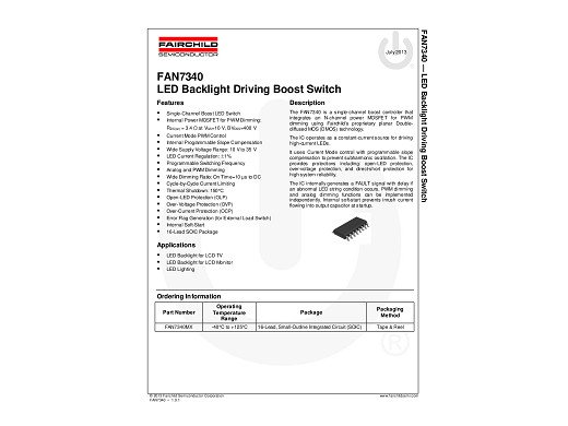 Интегрална схема FAN7340 SO-16