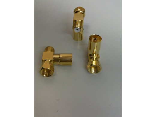 Букса F CONNECTOR MALE-RF plug Female  DVB-T TV PAL to F adapter