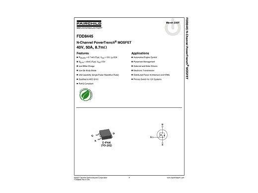 Транзистор FDD8445 TO-252D2PAK