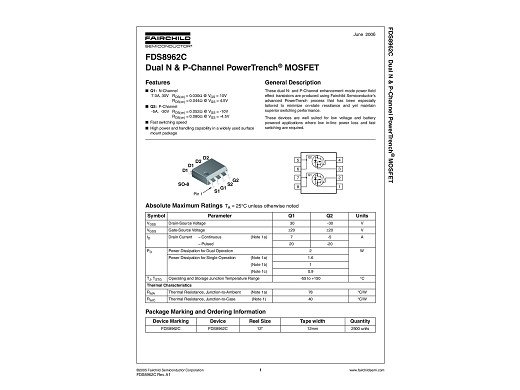 Транзистор FDS8962C SO-8