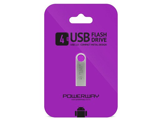 FLASH USB DRIVE 4GB WHITE