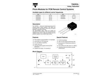 Integrated IR receiver TSOP2256Y