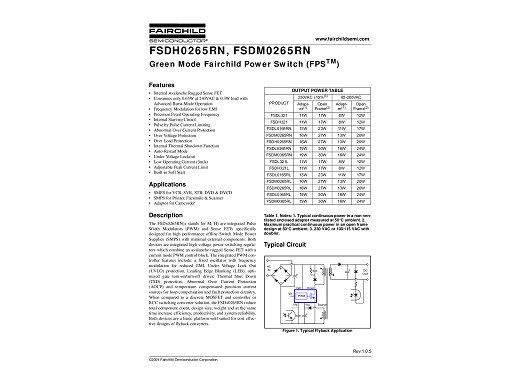 Интегрална схема  FSDM0265RN   DIP-8