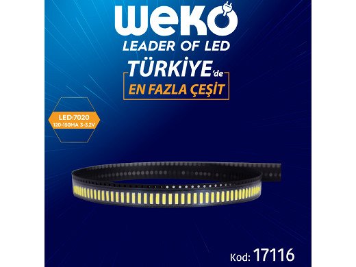 Светодиод  7020 3-3.2V 120-150mA smd