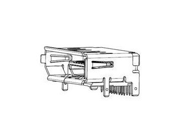 HDMI DISPLAYPORT FOR PCB FEMALE MS-078