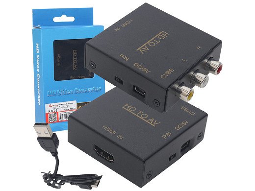 КОНВЕРТЕР мет.кутия  HDMI to RCA   pm-33523