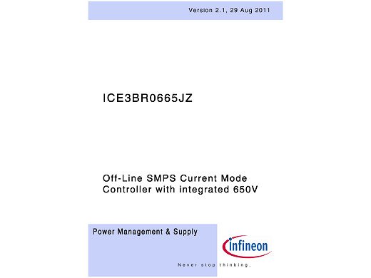 Итегр.схема ICE3BR0665JZ DIP-7