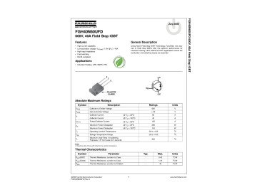 IGBT G40N60UFD TO-3P