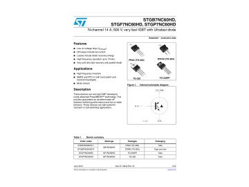 IGBT STGP7NC60HD ТО-220