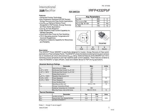 Транзистор IRFP4332PBF TO-247