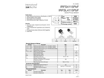 IRFS4115P D2 PAC TO-263