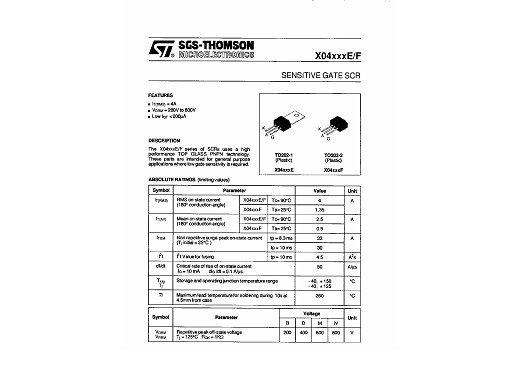 Тиристор IX0402DE TO202