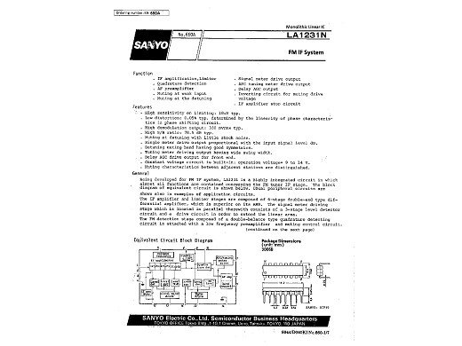 Интегрална схема  LA1231N