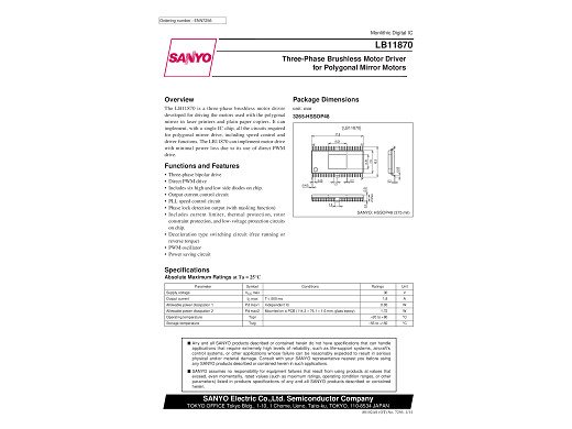 Интегрална схема LB11870 HSSOP-48